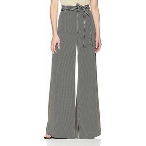 NEW Halston Heritage Wide Leg Pants,Petite Stripe